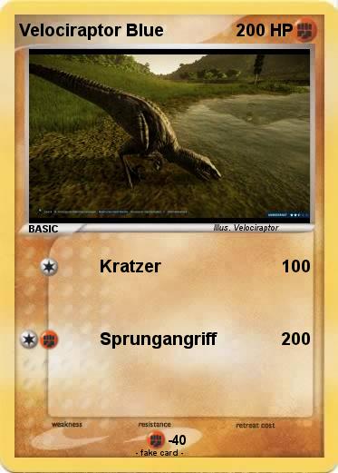 Pokemon Velociraptor Blue