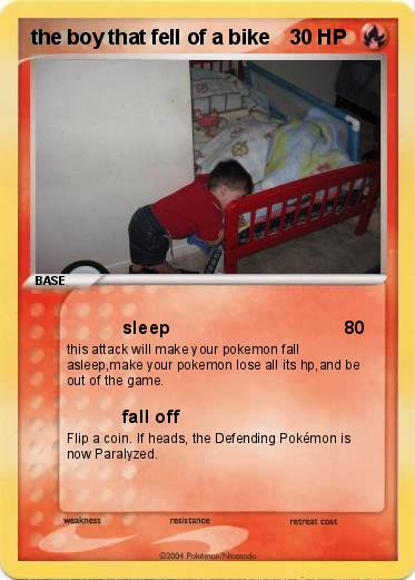 Pokemon the boy that fell of a bike