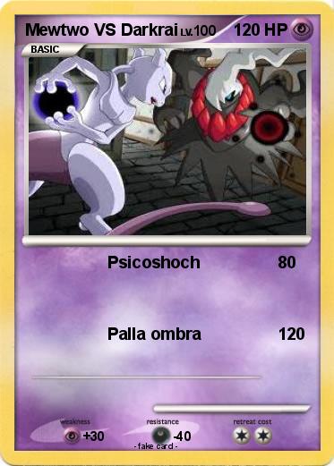 Pokemon Mewtwo VS Darkrai