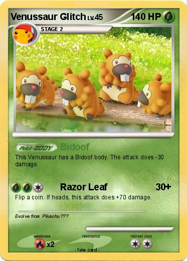 Pokemon Venussaur Glitch