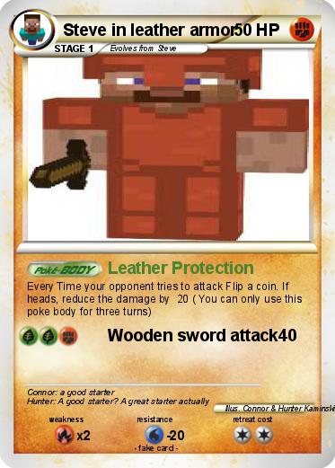 Pokemon Steve in leather armor