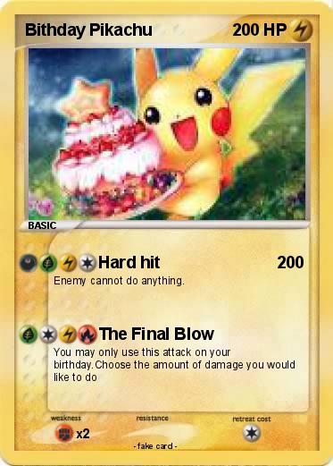 Pokemon Bithday Pikachu