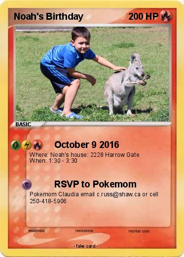 Pokemon Noah's Birthday