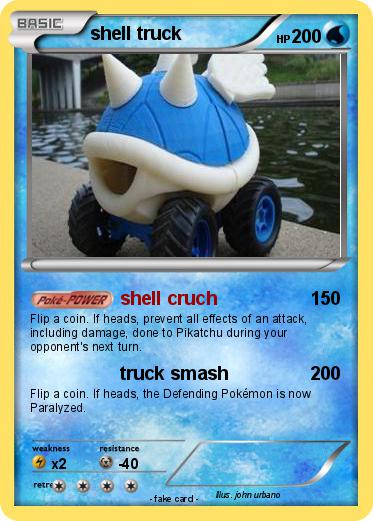 Pokemon shell truck