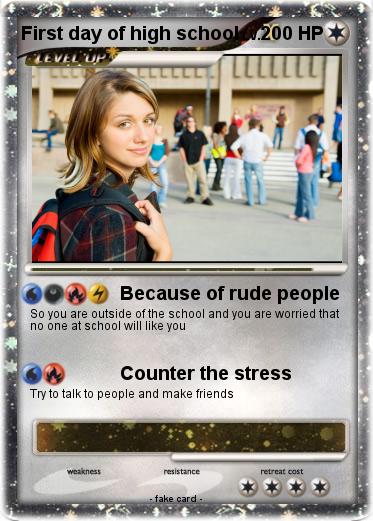 Pokemon First day of high school