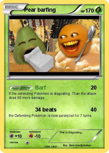 Pokemon Pear barfing