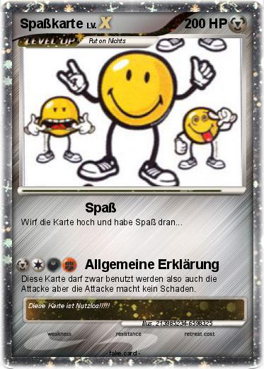 Pokemon Spaßkarte