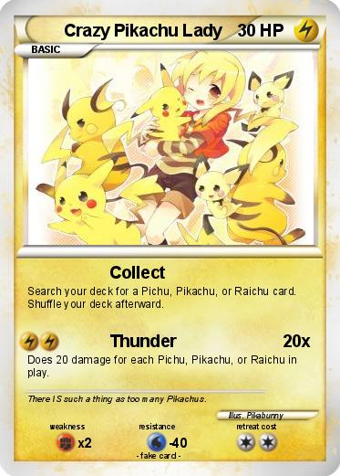 Pokemon Crazy Pikachu Lady