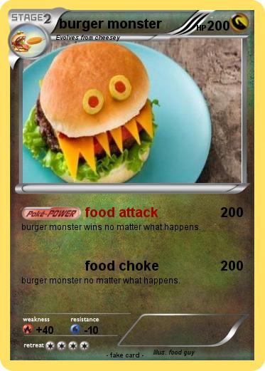 Pokemon burger monster