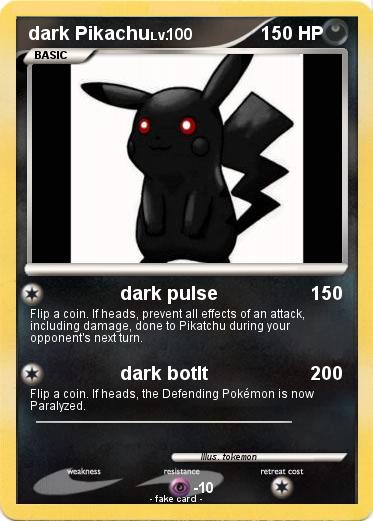 Pokemon dark Pikachu