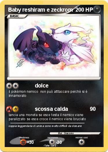 Pokemon Baby reshiram e zeckrom