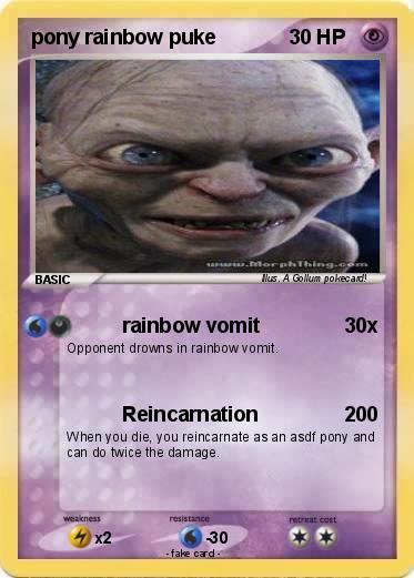Pokemon pony rainbow puke