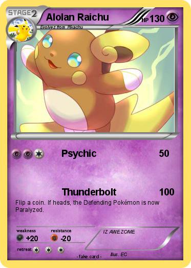 Pokemon Alolan Raichu