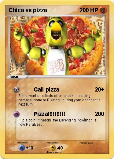 Pokemon Chica vs pizza