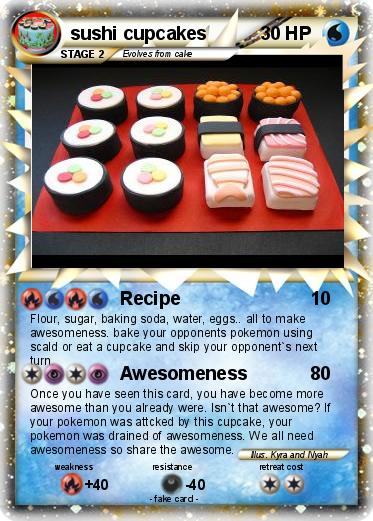 Pokemon sushi cupcakes