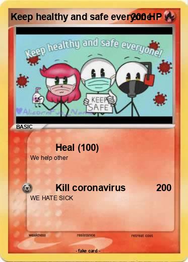 Pokemon Keep healthy and safe everyone
