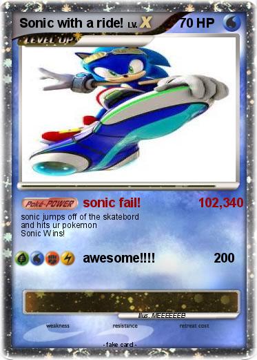 Pokemon Sonic with a ride!