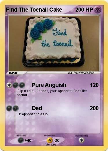 Pokemon Find The Toenail Cake
