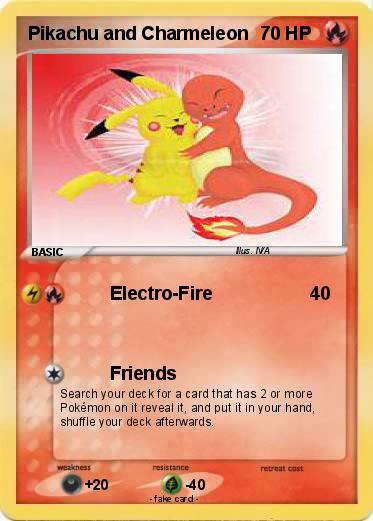 Pokemon Pikachu and Charmeleon