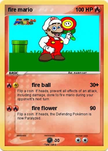 Pokemon fire mario
