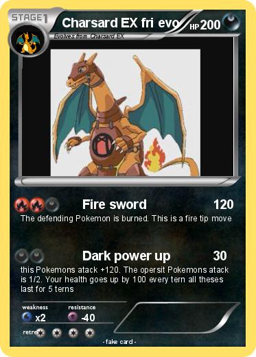 Pokemon Charsard EX fri evo