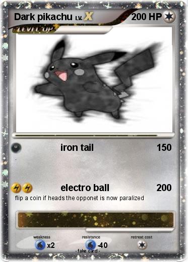 Pokemon Dark pikachu