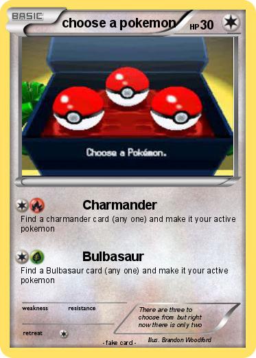 Pokemon choose a pokemon