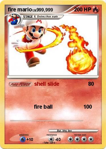 Pokemon fire mario