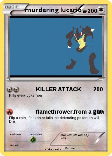 Pokemon murdering lucario