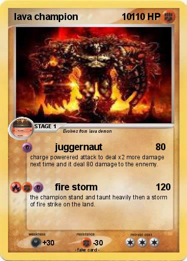 Pokemon lava champion                 10