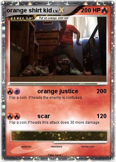 Pokemon orange shirt kid