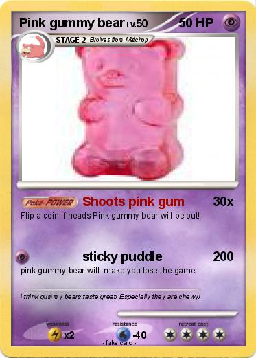 Pokemon Pink gummy bear