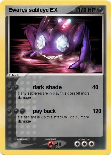 Pokemon Ewan,s sableye EX