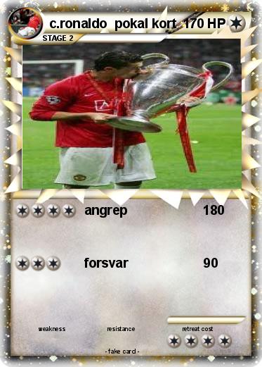 Pokemon c.ronaldo  pokal kort