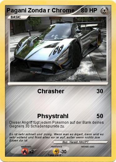 Pokemon Pagani Zonda r Chrome