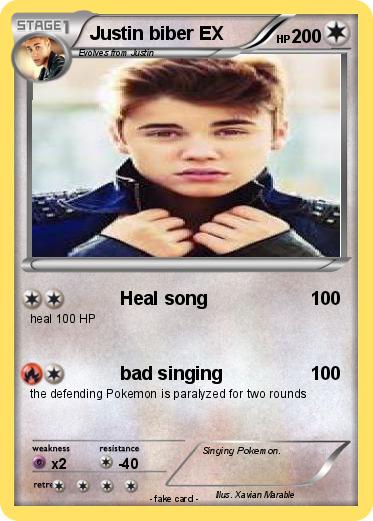 Pokemon Justin biber EX