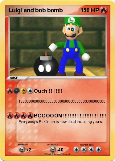 Pokemon Luigi and bob bomb     