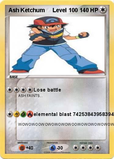 Pokemon Ash Ketchum     Level 100