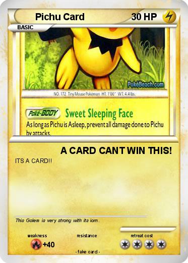Pokemon Pichu Card
