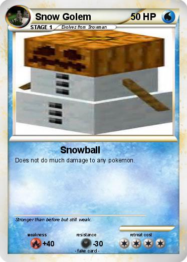 Pokemon Snow Golem