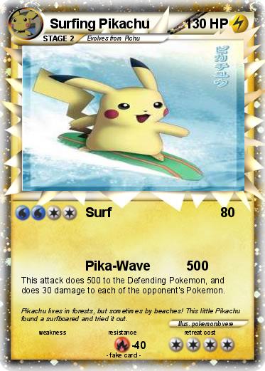 Pokemon Surfing Pikachu