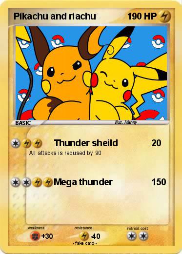 Pokemon Pikachu and riachu