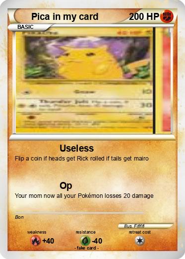 Pokemon Pica in my card