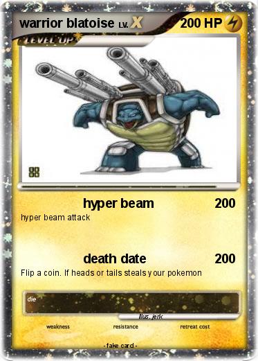 Pokemon warrior blatoise