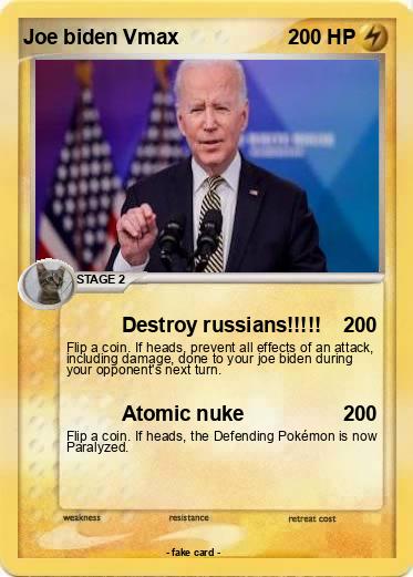Pokemon Joe biden Vmax