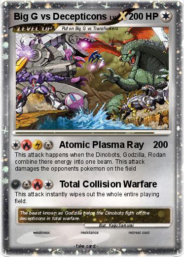Pokemon Big G vs Decepticons