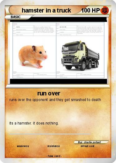 Pokemon hamster in a truck
