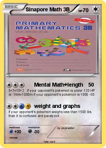 Pokemon Sinapore Math 3B