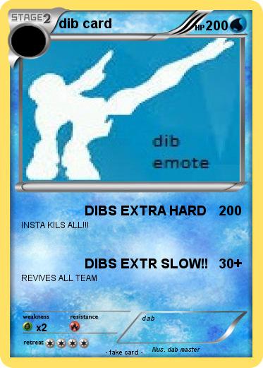 Pokemon dib card