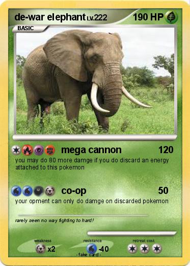 Pokemon de-war elephant